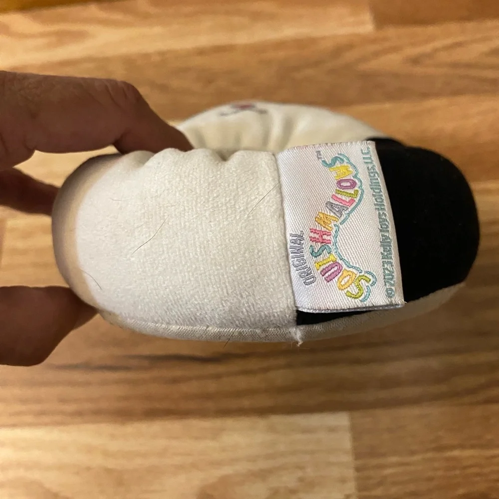 Squishmallows White and Black Plush Slippers Size 11-12